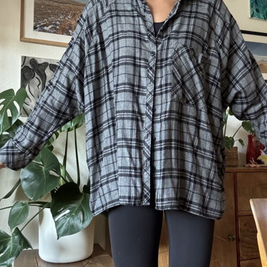 Chemise Urban Outfitters Karoshirt grise