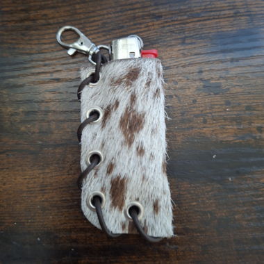 Cowhide-Taschenanhänger für Feuerzeug
