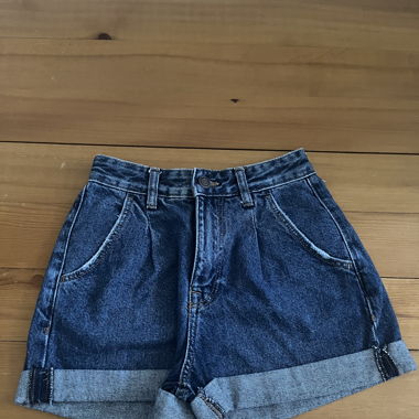 Blue denim shorts