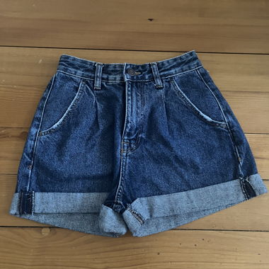 Blue denim shorts