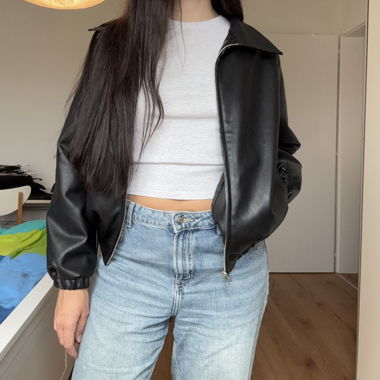 Jacke aus Kunstleder