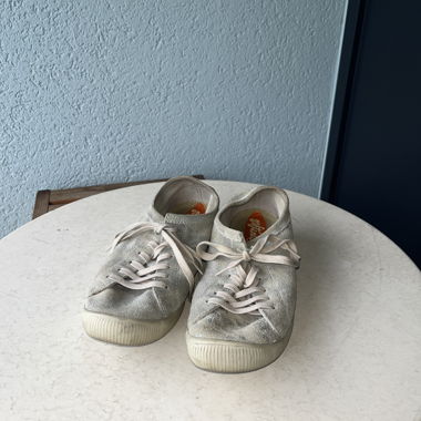 Sneaker argento e turchese