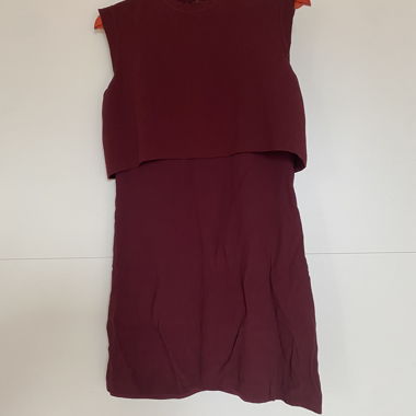 SANDRO burgunder Mini-Kleid S