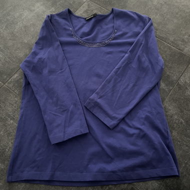Maglione blu elettrico a maniche 3/4
