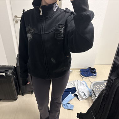 Veste de sport noire vintage