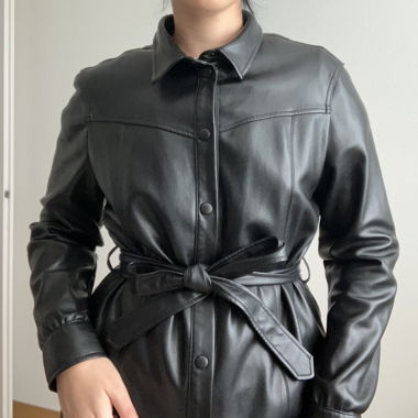 Ledermantel / Kleid