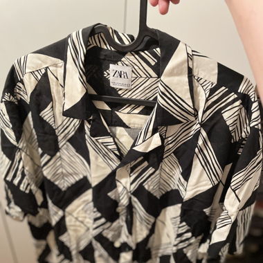 ZARA summer shirt - black/white