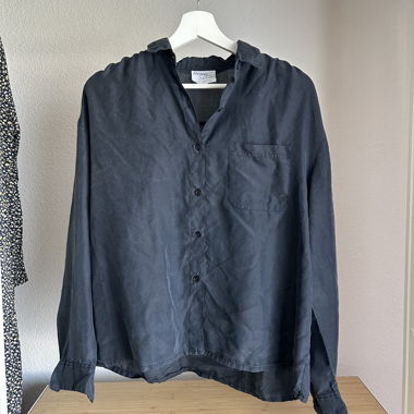 Camicia/Blusa in seta antracite Gr. 40