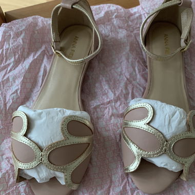 Anne Field, leather ballerinas