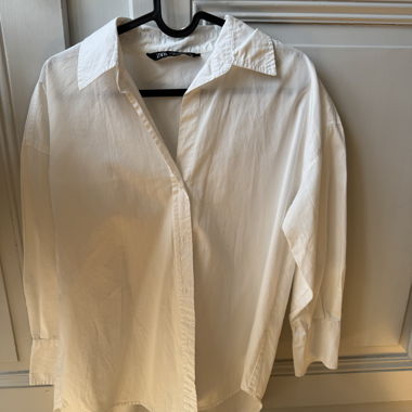 Zara White Oversized Shirt