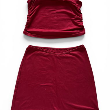 Completo rosso a due pezzi