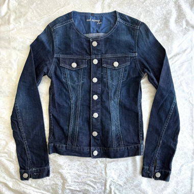 “To be free” gradient dye belt line denim jacket