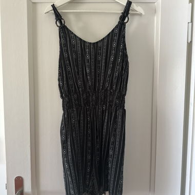 Schwarzer Träger-Jumpsuit