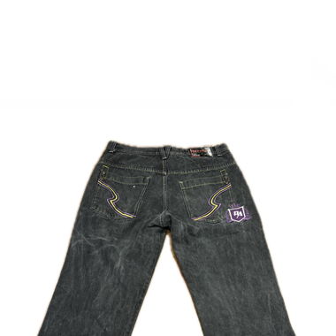 Vintage Baggyjeans mit Backprint
