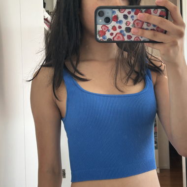 Blue Zara Crop Top