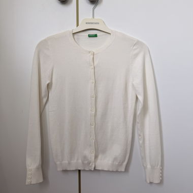Cardigan in maglia sottile bianco