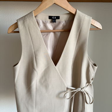 Beige C&A Wickelweste Grösse 38