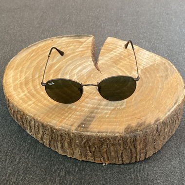 Ray-Ban gunmetal rotondo