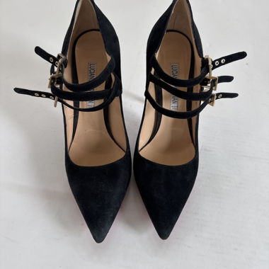 Escarpins en daim noir Luciano Padovan