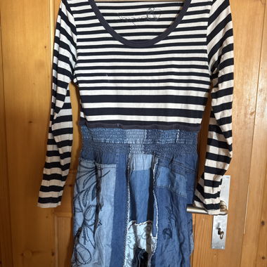 Abito in jeans a righe Desigual