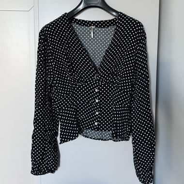 Free people polka dot blouse
