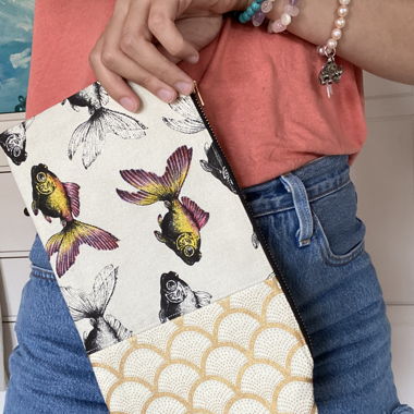 Clutch-Tasche mit Fischmuster