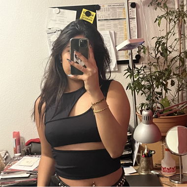 Schwarzes croptop