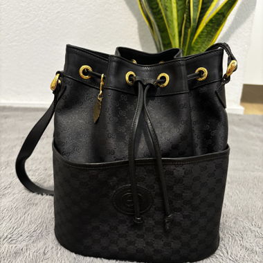Borsa a secchiello Gucci nera