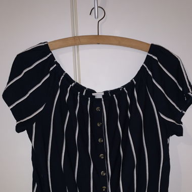 T-Shirt blau/weiss
