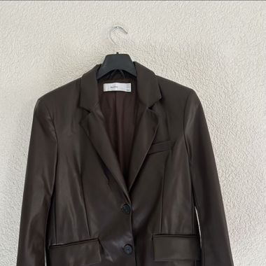 Veste simili cuir Bershka XS marron