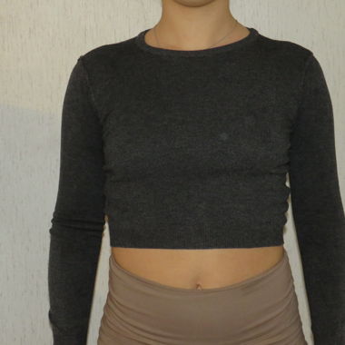 Pull gris noir