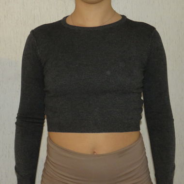Pull gris noir