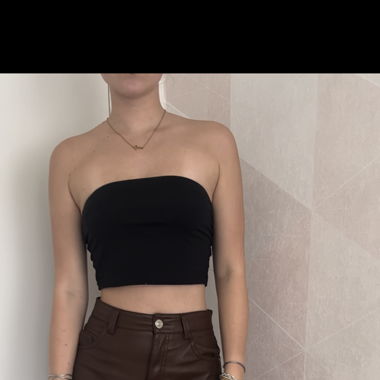 Faux leather pants brown