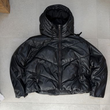 Giacca trapuntata nera Zara con cappuccio