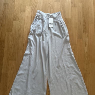 Zara Wide-Leg Leinenhose XS