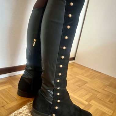 Bottes noires taille 39 en cuir 