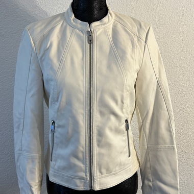 Kunstlederjacke weiss