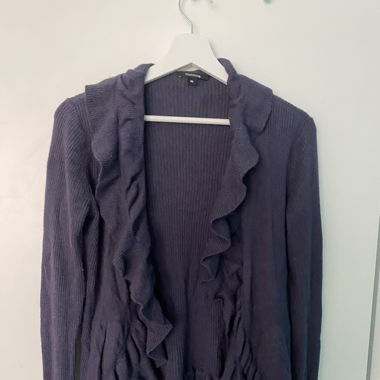 Blaue rüschen Stoffjacke