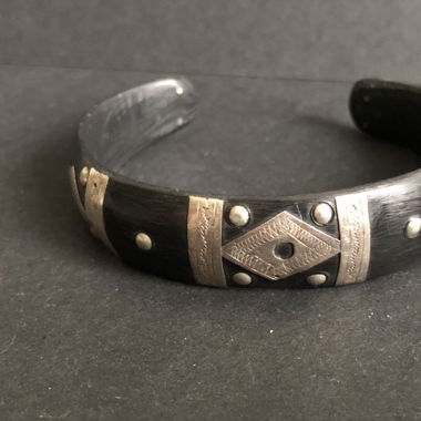 Tuareg Schmuck Holz Armband mit Silber Elemente 