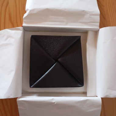 Portamonete Hermès Zoulou nero in pelle di capra