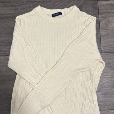 Maglione a trecce ecru NC PICKS