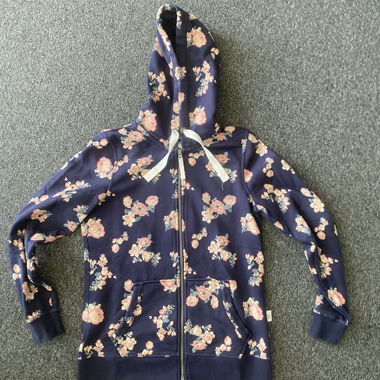 Floral Zipper Hoodie