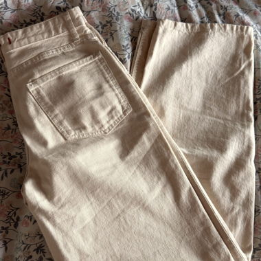 Zara Jeans, gerade geschnitten, écru, Grösse EUR 38