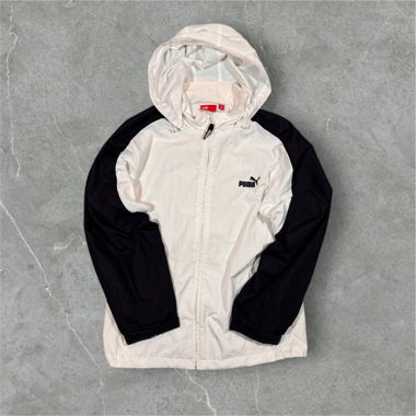 vintage puma trackjacket white/navy