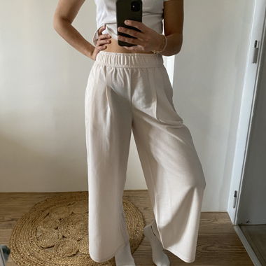 Pantalone beige ampio