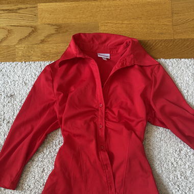 Rote y2k bluse mit 3/4 Ärmeln