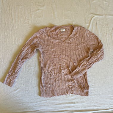 Pull tricot rose/rosa en coton