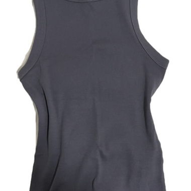 gray ribbed tank top