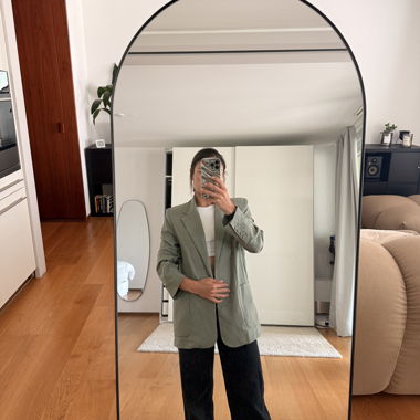 Blazer oversize vert sauge