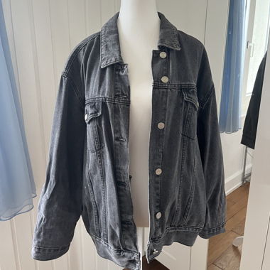 Y2k oversized jeans jacket black